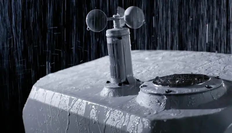 Base DJI Dock 3 bajo la lluvia